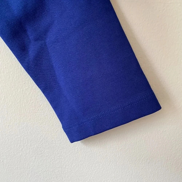 Persifor Women's XS 3/4 Sleeve Solid Tyler V-Neck Sheath Shift Knit Dress Blue - Picture 8 of 16